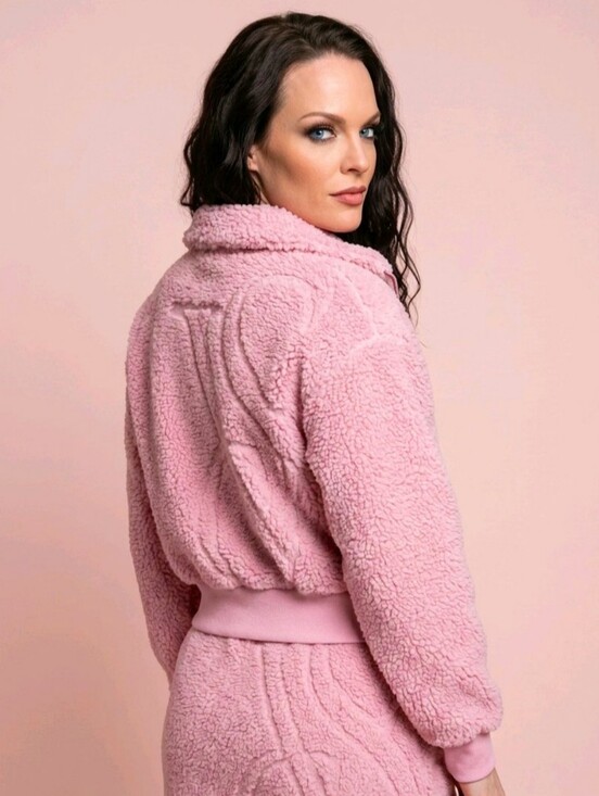 Victoria's Secret Jackets & Blazers - Victoria’s Secret ✦ Plush Fleece Zip Jacket ✦ Pink Embroidered Logo Back Soft XL
